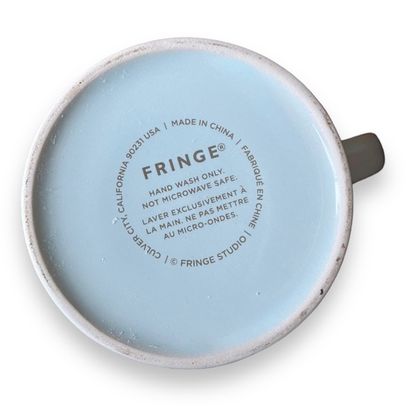 Fringe Studio Stay Golden Mug in White & Gold with Rainbows - Picture 3 of 4